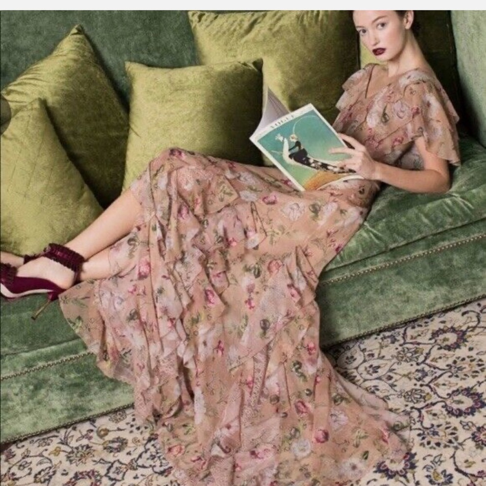 Floral Ruffle Maxi Dress